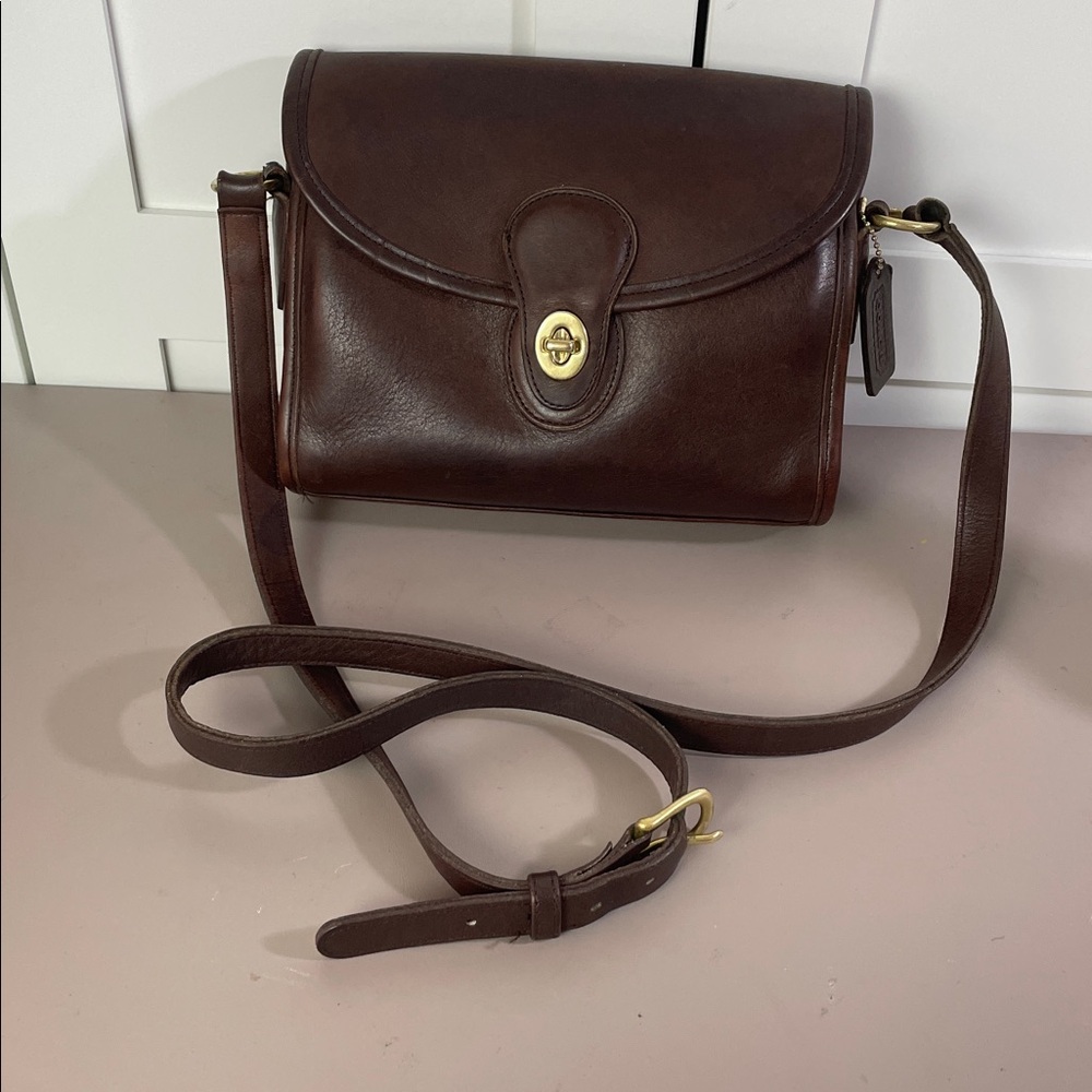 Vintage Coach Devon DarkBrown Shoulder/Crossbody #9908